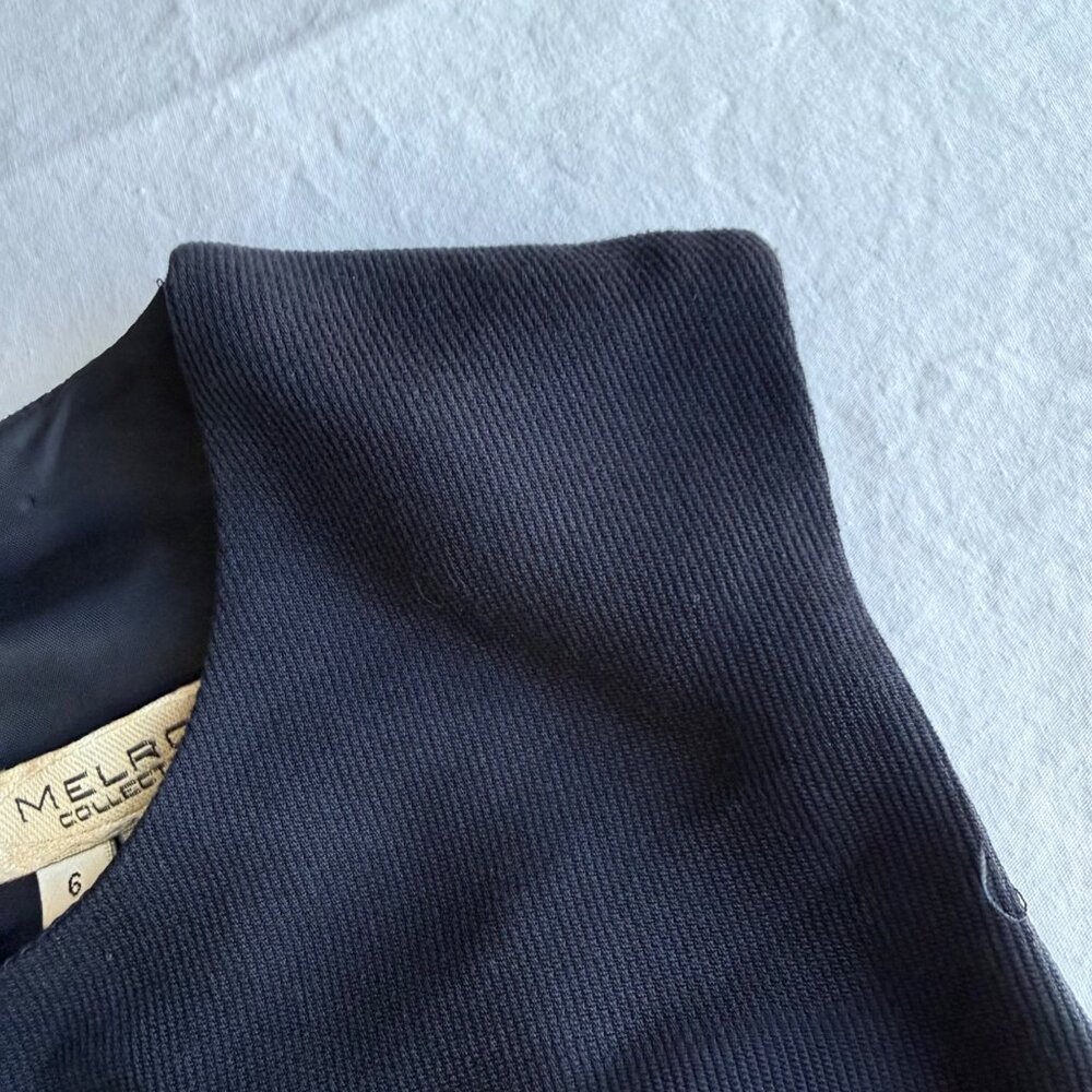 Melrose Collectibles Womens Sleeveless Black Sheath Dress Size 6 Back Zipper - Picture 3 of 8